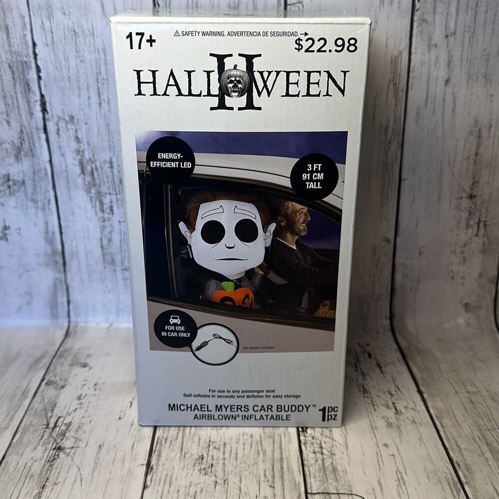 Gemmy HALLOWEEN Airblown Inflatable‎ Michael Myers CarBuddy 3 Ft Tall